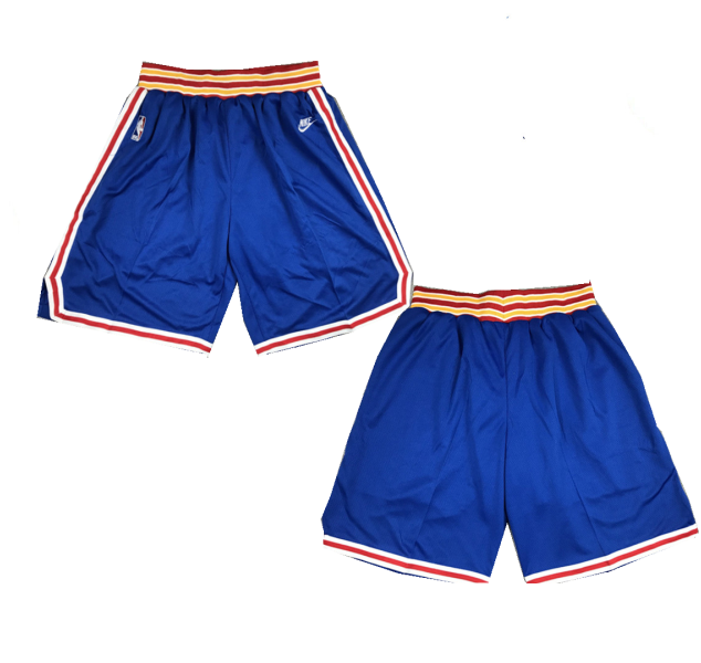 Men's Golden State Warriors Blue Shorts(Run Small)